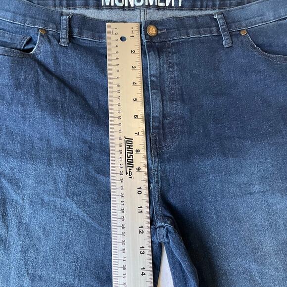 Monument Women Skinny Jeans size 46 in. Blue Mid Rise Stretch - Picture 5 of 11